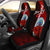 Federated States Of Micronesia Custom Personalised Car Seat Covers - Coat Of Arm With Hibiscus Universal Fit Red - Polynesian Pride