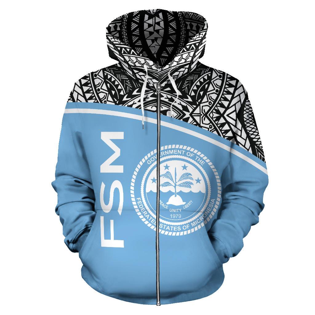 Federated States of Micronesia All Over Zip up Hoodie - Polynesian Pride