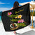 Vanuatu Polynesian Custom Personalised Sarong - Plumeria Tribal Women One Size Black - Polynesian Pride