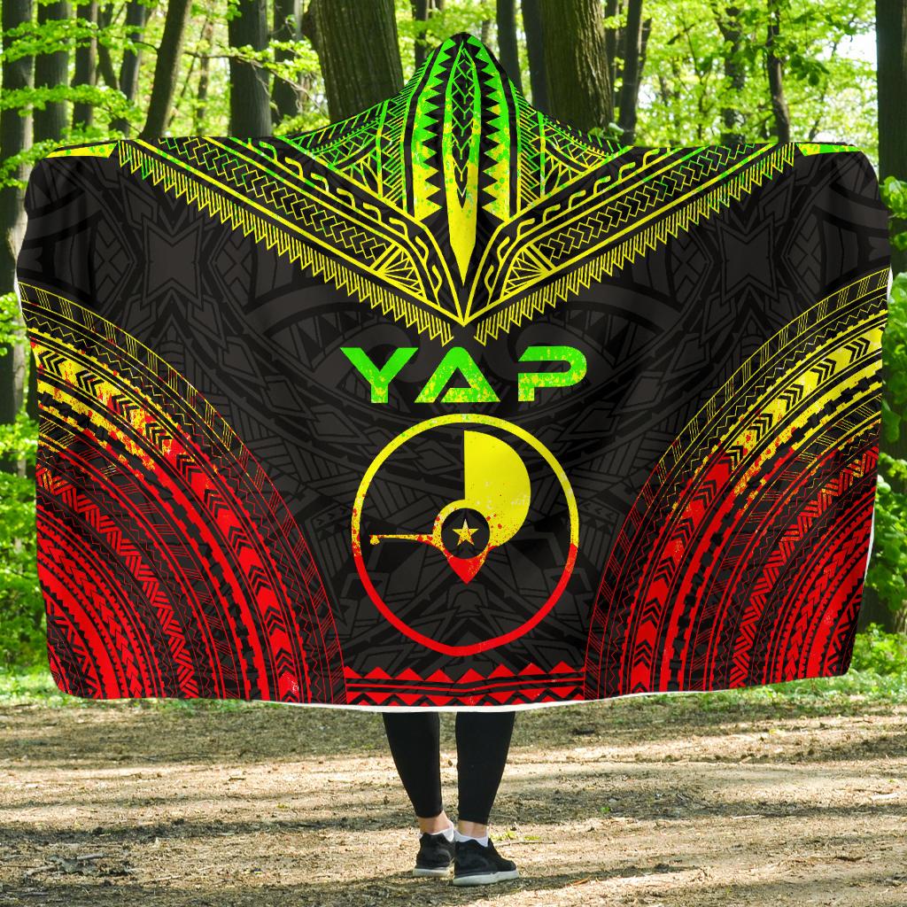 Yap Polynesian Chief Hooded Blanket - Reggae Version Hooded Blanket Reggae - Polynesian Pride