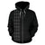 Polynesian Kakau Turtle Map of Hawaii Zip Hoodie Grey - Polynesian Pride