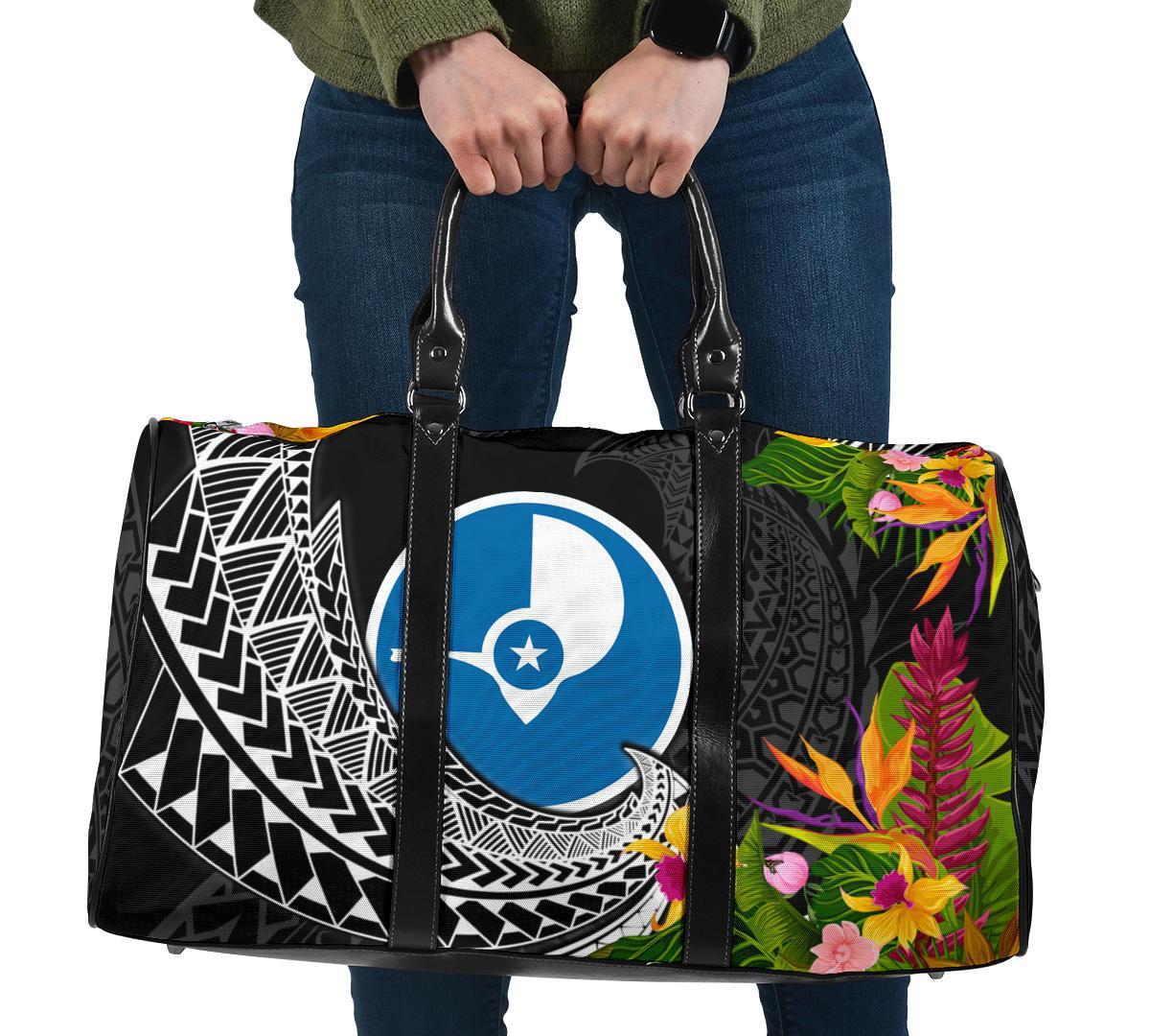 Yap State Travel Bag - Seal Spiral Polynesian Patterns Travel Bag - Black - Yap State One size Black - Polynesian Pride