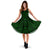 Polynesian Midi Dress - Polynesian Style 07 Women Black And Green - Polynesian Pride