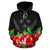 Kosrae Polynesian Hoodie Black Hibiscus - Polynesian Pride