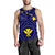 Hawaii Men's Tank Top - Hawaii Kanaka Maoli And Map ( Blue) - Polynesian Pride