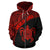 American Samoa Zip up Hoodie American Samoa Seal In Turtle Polynesian Tattoo Red - Polynesian Pride