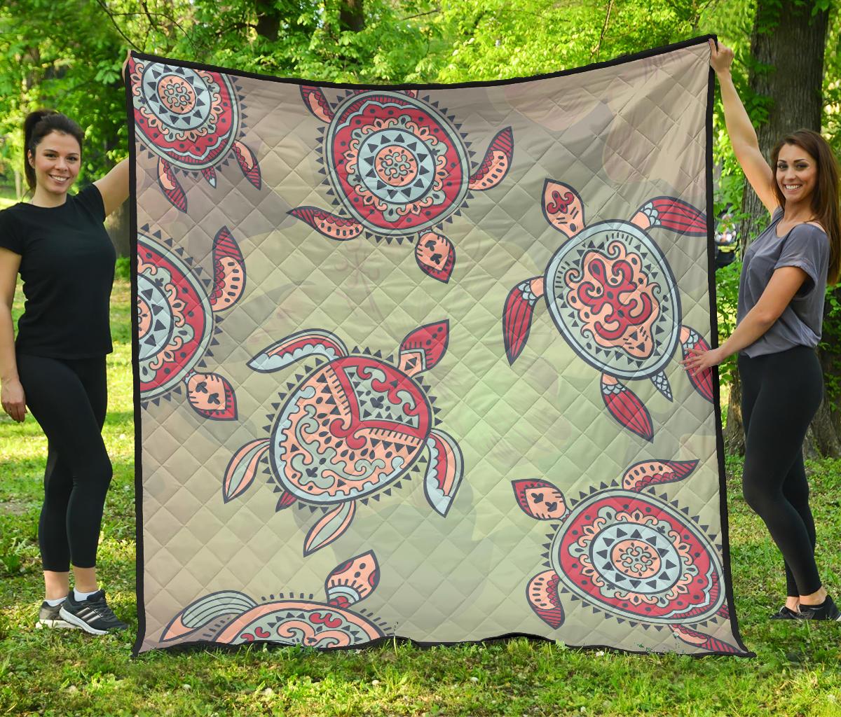 Turtle Color Premium Quilt Yellow - Polynesian Pride