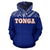 Tonga All Over Hoodie Polynesian Blue Version - Polynesian Pride