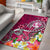 Tonga Area Rug - Turtle Plumeria (Pink) - Polynesian Pride