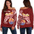 Tahiti Personalised Women's Off Shoulder Sweater - Tahiti Seal Polynesian Patterns Plumeria - Polynesian Pride