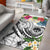 FSM Polynesian Area Rug - Summer Plumeria (White) White - Polynesian Pride