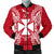 Wallis And Futuna Polynesian Men's Bomber Jacket Map Red White Red - Polynesian Pride