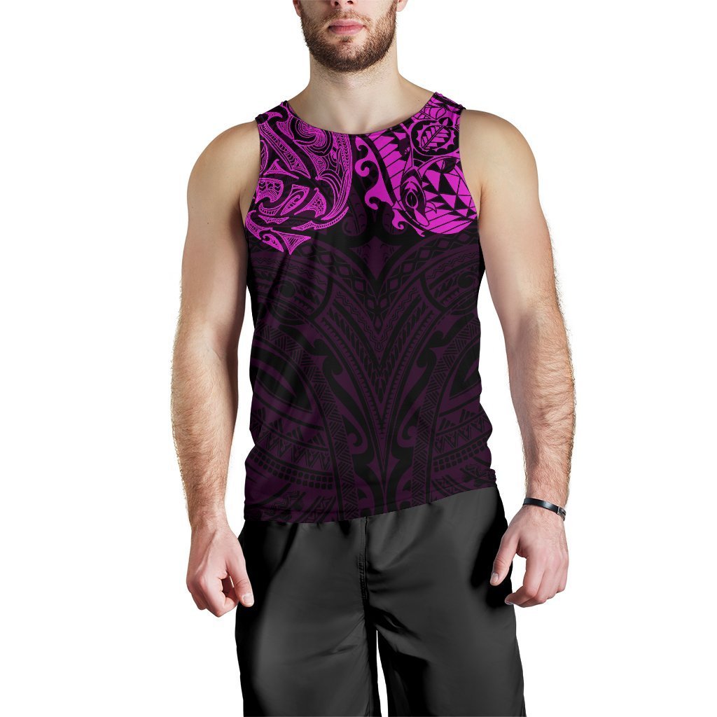 New Zealand Men'S Tank Top, Maori Polynesian Tattoo Purple purple - Polynesian Pride