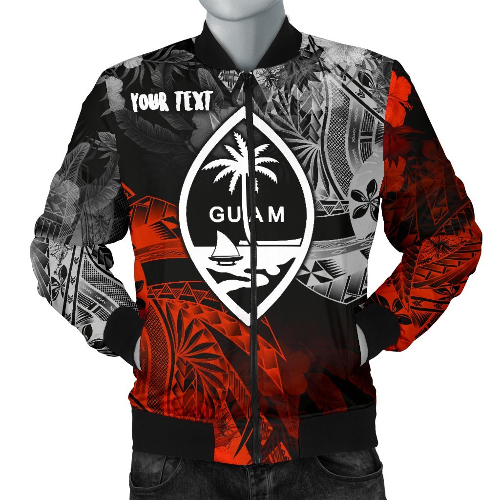 Guam Polynesian Personalised Men's Bomber Jacket - Vintage Polynesian Red - Polynesian Pride