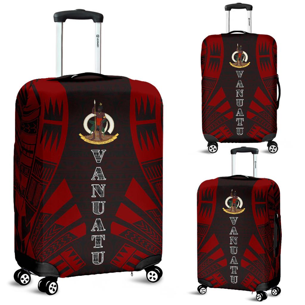 Vanuatu Luggage Cover - Polynesian Tattoo Red Red - Polynesian Pride