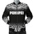Pohnpei Men's Bomber Jacket - Black Fog Style Black - Polynesian Pride