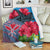 Hawaii Turtle Hibiscus Kanaka Pink Style - Premium Blanket AH - Polynesian Pride