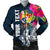 Tonga Custom Personalised Men's Bomber Jacket - Summer Vibes Blue - Polynesian Pride