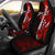 Kosrae Micronesia Custom Personalised Car Seat Covers - Coat Of Arm With Hibiscus Universal Fit Red - Polynesian Pride