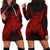 Hawaii Turtle Polynesian Hoodie Dress Map Red Red - Polynesian Pride