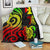 Wallis and Futuna Premium Blanket - Reggae Tentacle Turtle White - Polynesian Pride