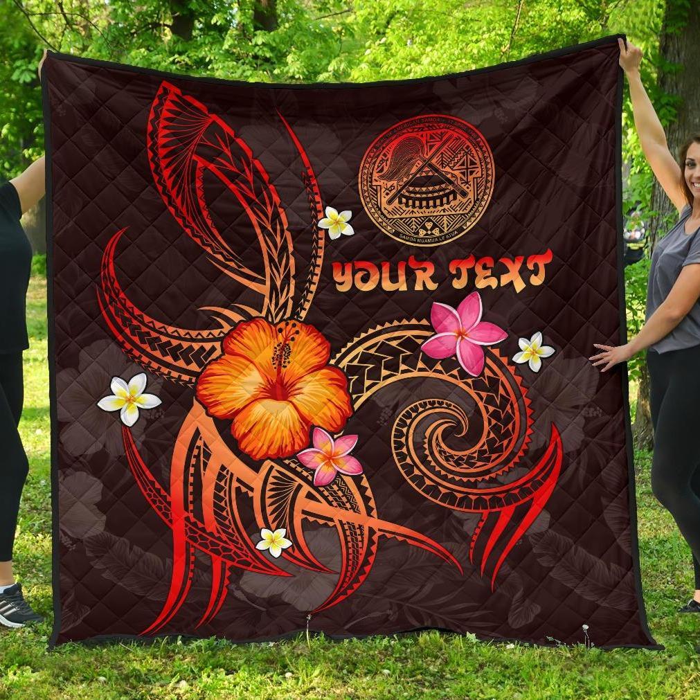 American Samoa Polynesian Personalised Premium Quilt - Legend of American Samoa (Red) Red - Polynesian Pride