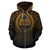 Guam All Over Zip up Hoodie Lift up Gold - Polynesian Pride