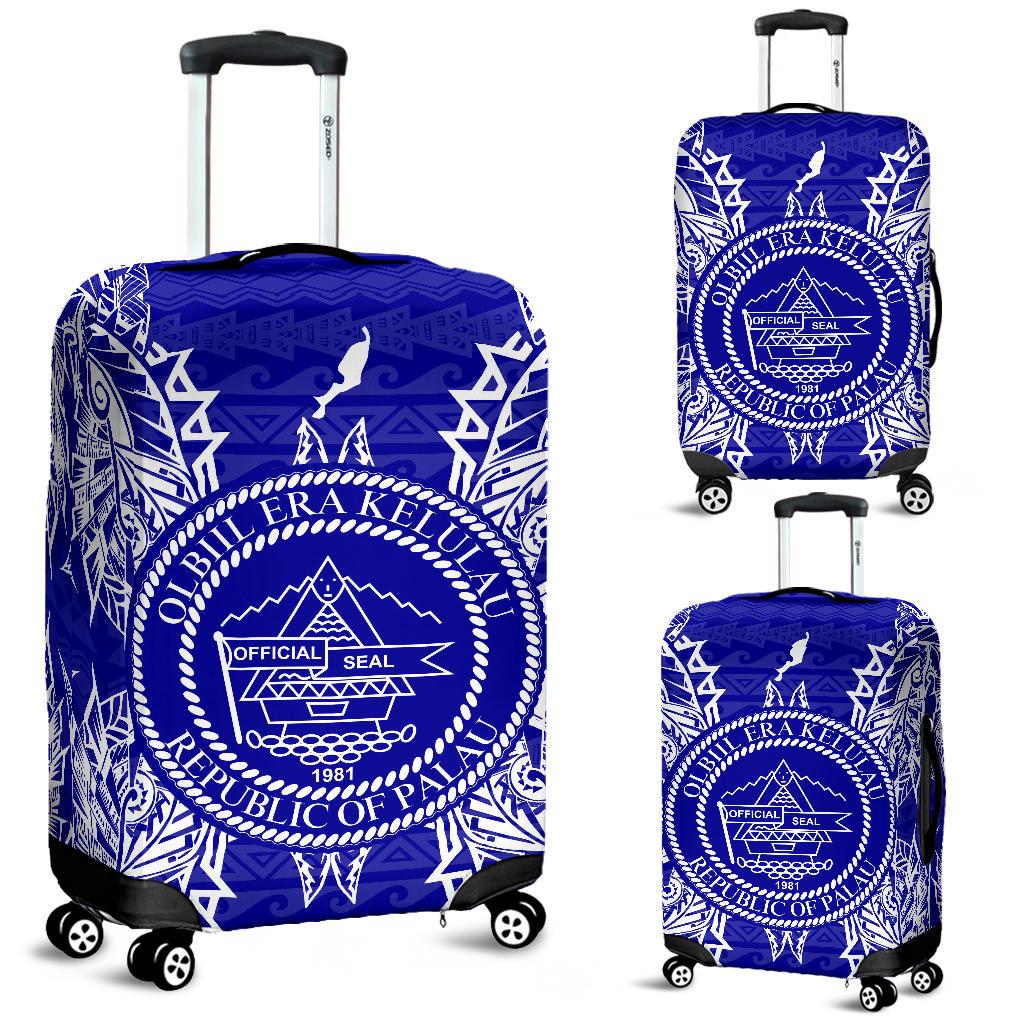 Palau Polynesian Luggage Covers Map Blue Blue - Polynesian Pride