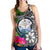 Marshall Islands Women Racerback Tank - Turtle Plumeria Banana Leaf Crest - Polynesian Pride