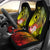 Tonga Custom Personalised Car Seat Covers - Humpback Whale with Tropical Flowers (Yellow) Universal Fit Yellow - Polynesian Pride