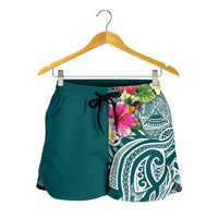 American Samoa Polynesian Women's Shorts - Summer Plumeria - Polynesian Pride