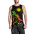 Marshall Islands Polynesian Men Tank Top - Turtle With Blooming Hibiscus Reggae - Polynesian Pride