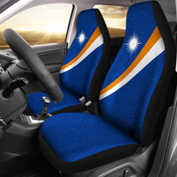 Marshall Islands Car Seat Covers - Marshall Islands Flag Micronesia Style Blue Universal Fit Blue - Polynesian Pride