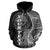 Federated States of Micronesia Polynesian Custom Zip up Hoodie Coconut Black - Polynesian Pride