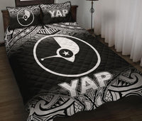 Yap Quilt Bed Set - Yap Flag Black Fog Style - Polynesian Pride