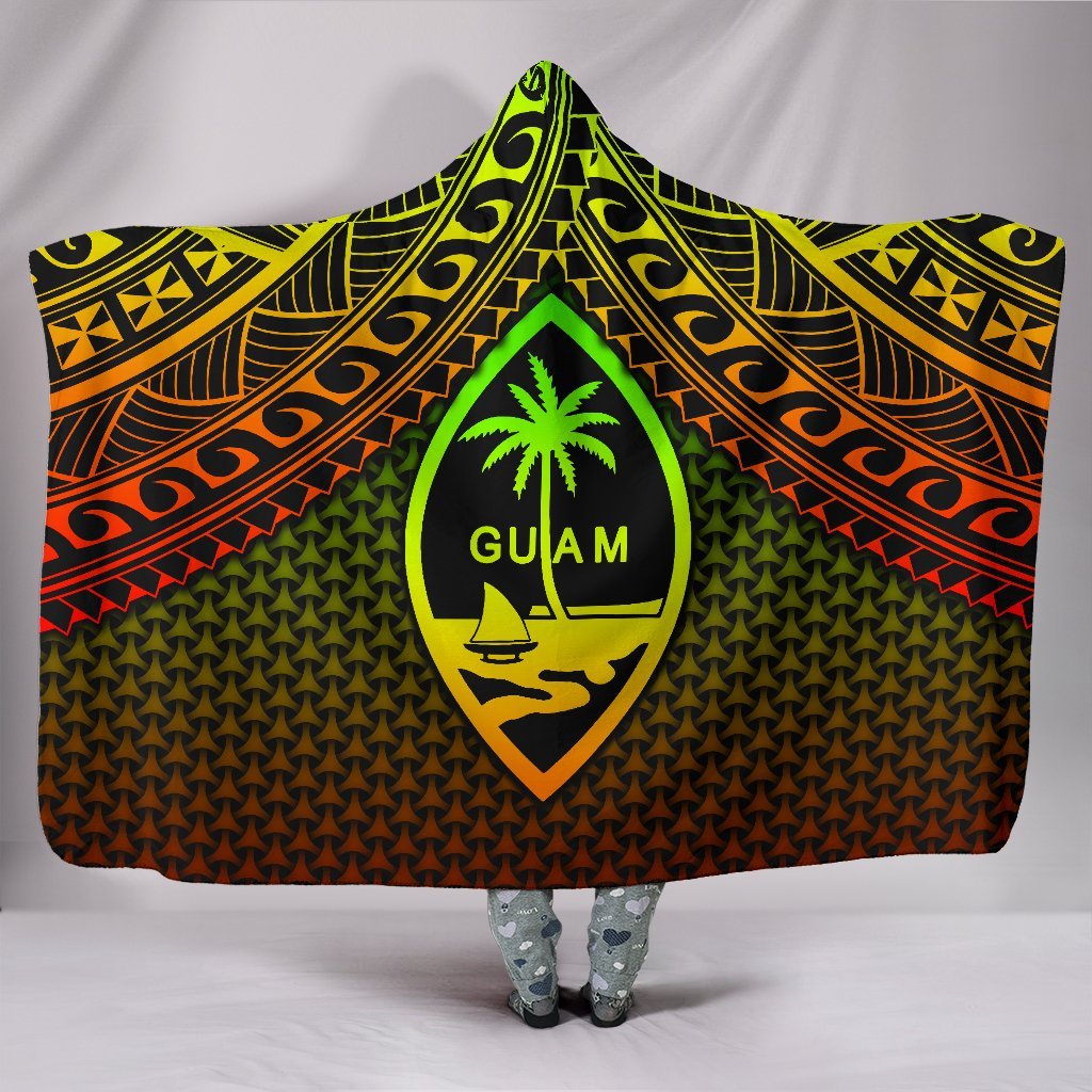 Polynesian Guam Hooded Blanket - Reggae Vintage Polynesian Patterns Hooded Blanket Reggae - Polynesian Pride