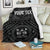 Fiji Personalised Premium Blanket - Fiji Seal With Polynesian Tattoo Style ( Black) - Polynesian Pride