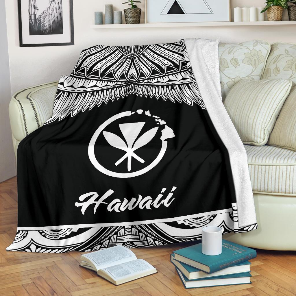 Hawaii Polynesian Premium Blanket - Hawaii Pride White Version White - Polynesian Pride