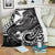 Polynesian Wallis and Futuna Premium Blanket - White Shark Polynesian Tattoo White - Polynesian Pride