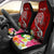 Tahiti Custom Personalised Car Seat Covers - Turtle Plumeria (Red) Universal Fit Red - Polynesian Pride