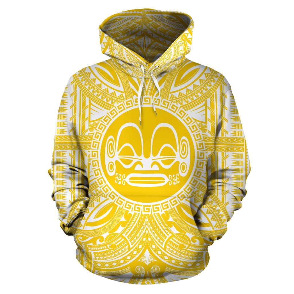 Marquesas Islands ll Over Hoodie Marquesas Islands Coat of rms Polynesian Flag Color Unisex Yellow - Polynesian Pride