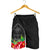 Guam Polynesian Men's Shorts Black Hibiscus - Polynesian Pride