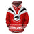 Maori Aotearoa Silver Fern Hoodie Red Medal Version - Polynesian Pride