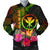 Polynesian Hawaii Kanaka Maoli Polynesian Men's Bomber Jacket - Hibiscus and Banana Leaves Reggae - Polynesian Pride