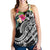 Tonga Polynesian Women's Racerback Tank - Summer Plumeria (Black) - Polynesian Pride