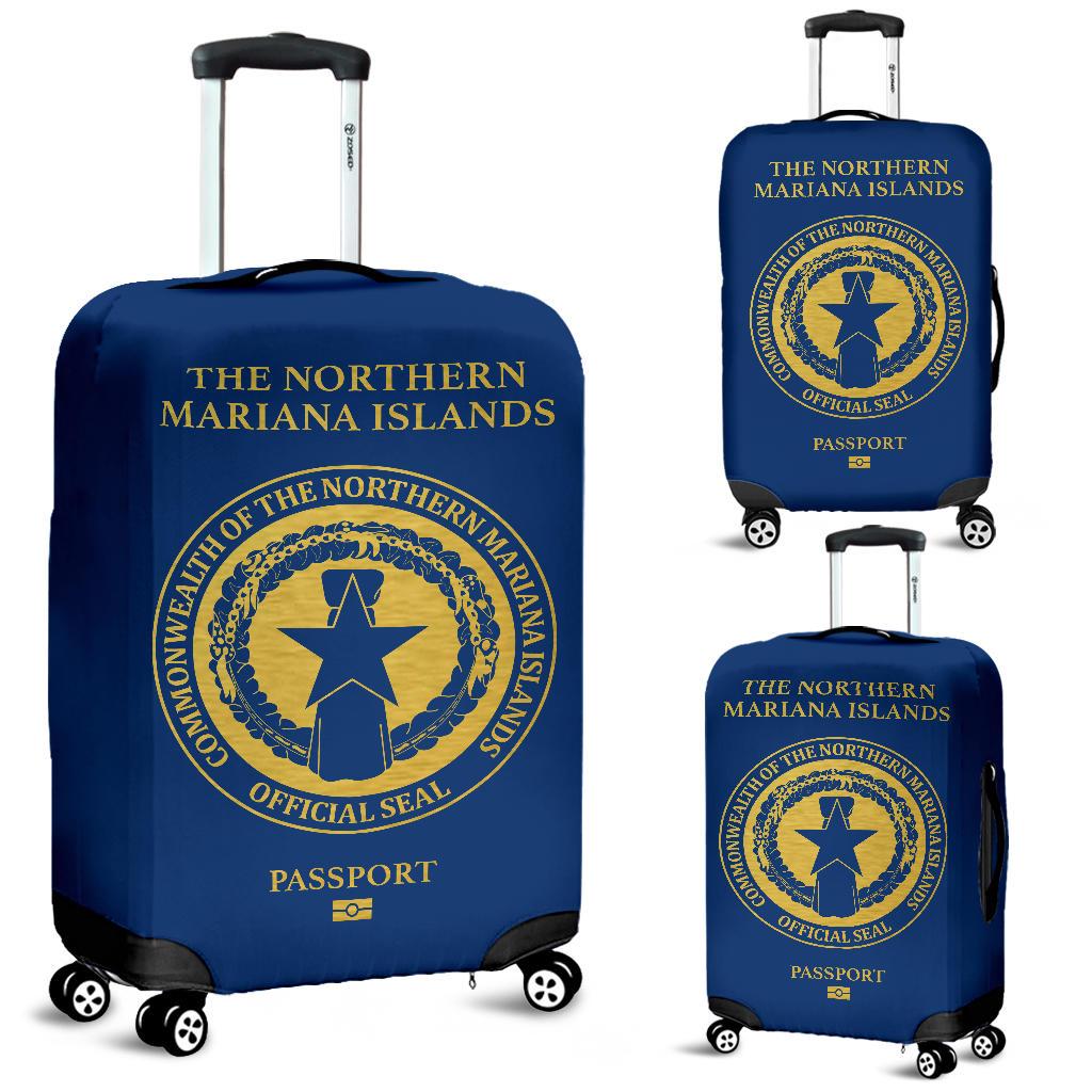 The Northern Mariana Islands Passport Luggage Covers Blue - Polynesian Pride