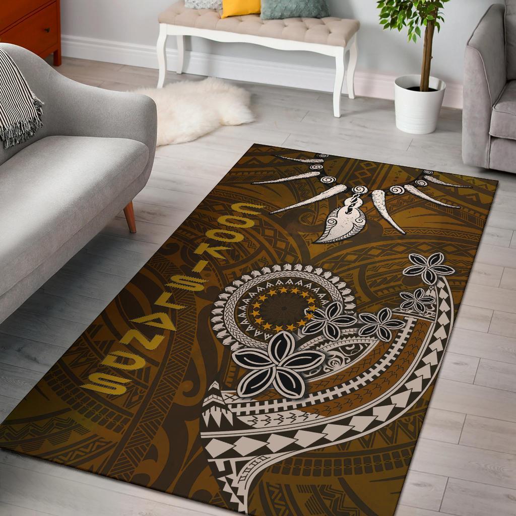 Cook Islands Area Rugs - Polynesian Boar Tusk Brown - Polynesian Pride