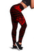 Hawaii Hibiscus Banzai Surfing Women's Legging Red Black - Polynesian Pride