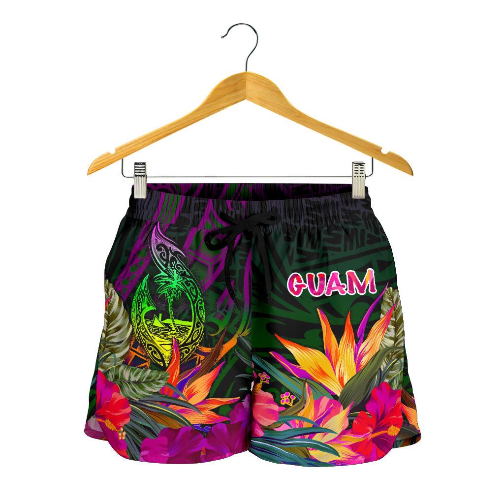 Guam Polynesian Women's Shorts - Summer Hibiscus - Polynesian Pride