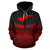 American Samoa Polynesian Custom Hoodie Red Black Pride Map nd Seal - Polynesian Pride